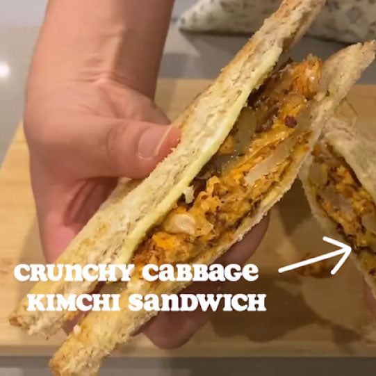 Crunchy cabbage kimchi sandwich