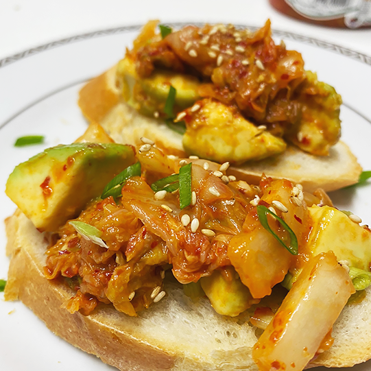 If kimchi is too sour, Avocado kimchi!