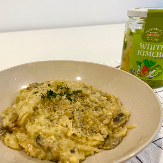 White kimchi Risotto