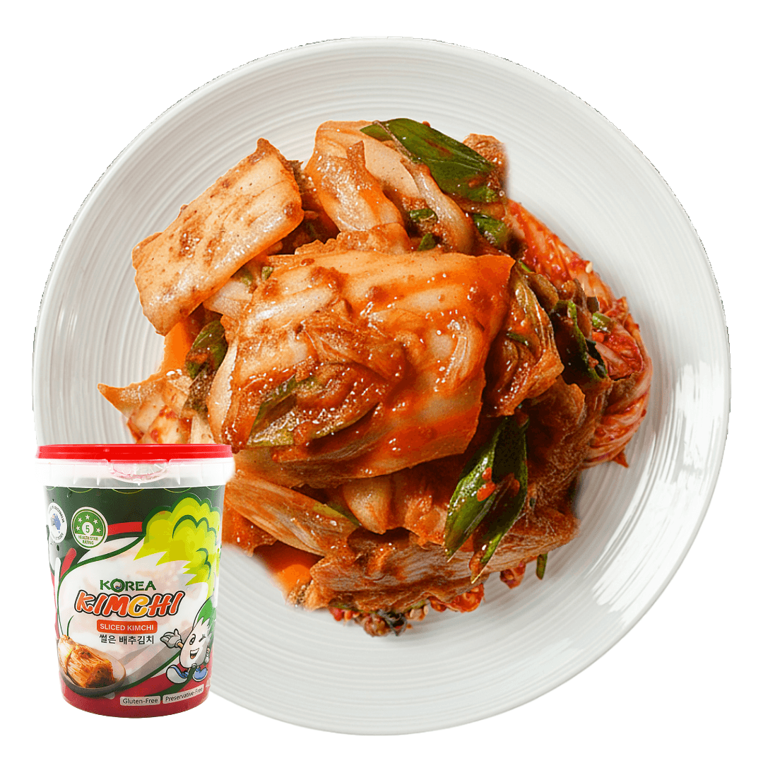 sliced kimchi