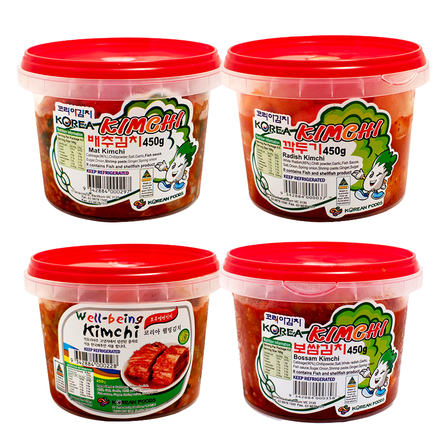 4-Type Kimchi 450g Set of 4